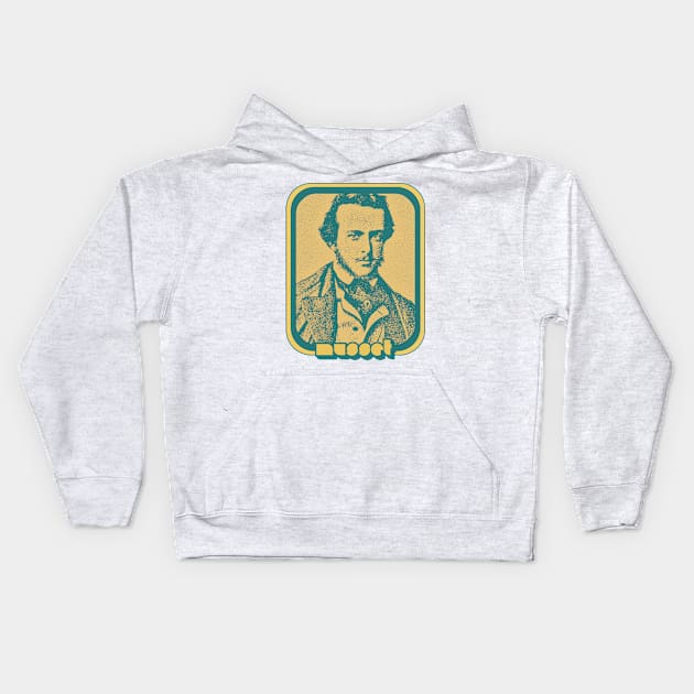 Alfred De Musset // French Poet Fan Art Design Kids Hoodie by DankFutura